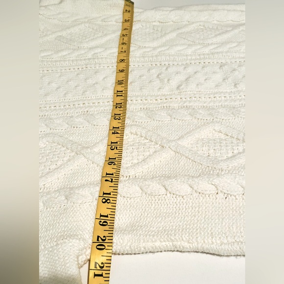 L.L. Bean Women’s Double Cable Crewneck Sweater - Picture 5 of 9